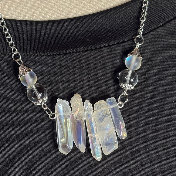 Aura Quartz Chard Pendent Necklace - Picture 2 of 7